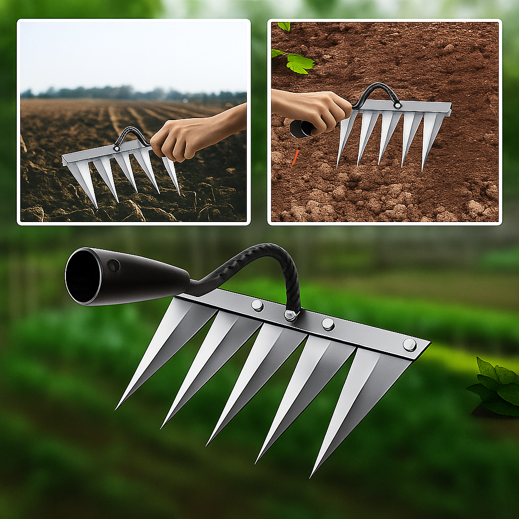 5 Teeth Carbon Steel Garden Weeding